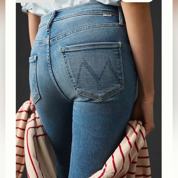 Mother Mid Rise Dazzler Ankle Fray Jean 25 New $238- anthropologie 😍 - Picture 4 of 16